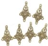 3 Pair of 37x22mm Antique Gold Drop Filigrae Earrings